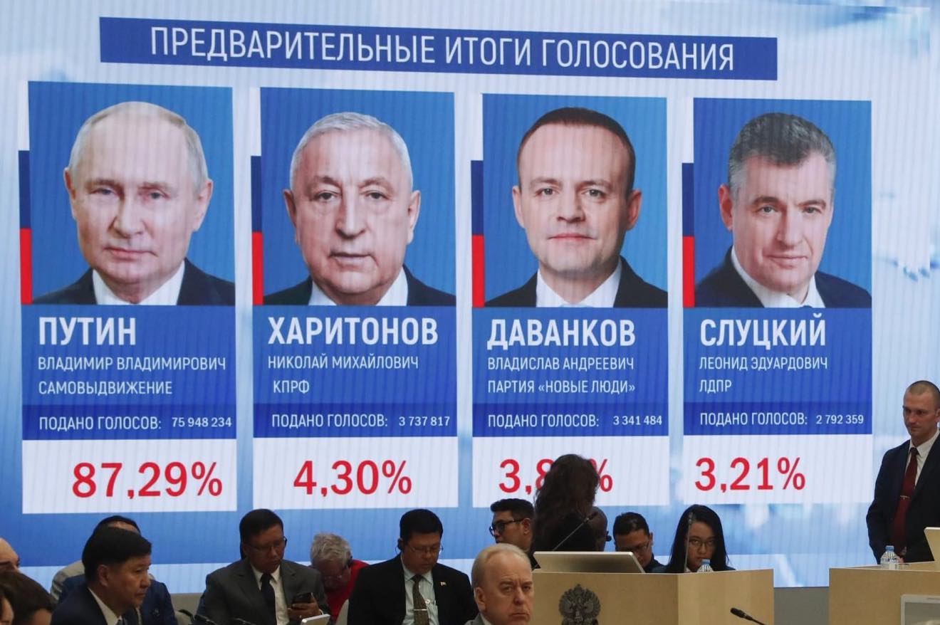 Triunfo arrollador de Putin en elecciones presidenciales